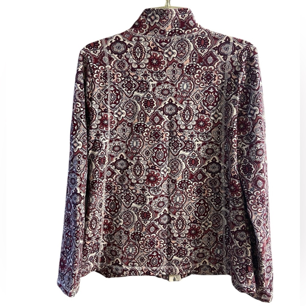 Talbots Multicolored Zip Up Jacket Lightweight La… - image 3